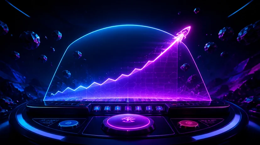 Abstract instant casino game with a rising result path